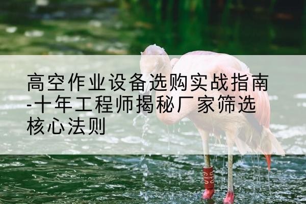 凤台剪叉式升降机厂家-高空作业设备选购实战指南-十年工程师揭秘厂家筛选核心法则