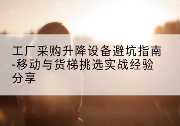 凤台移动式升降机怎么选-工厂采购升降设备避坑指南-移动与货梯挑选实战经验分享